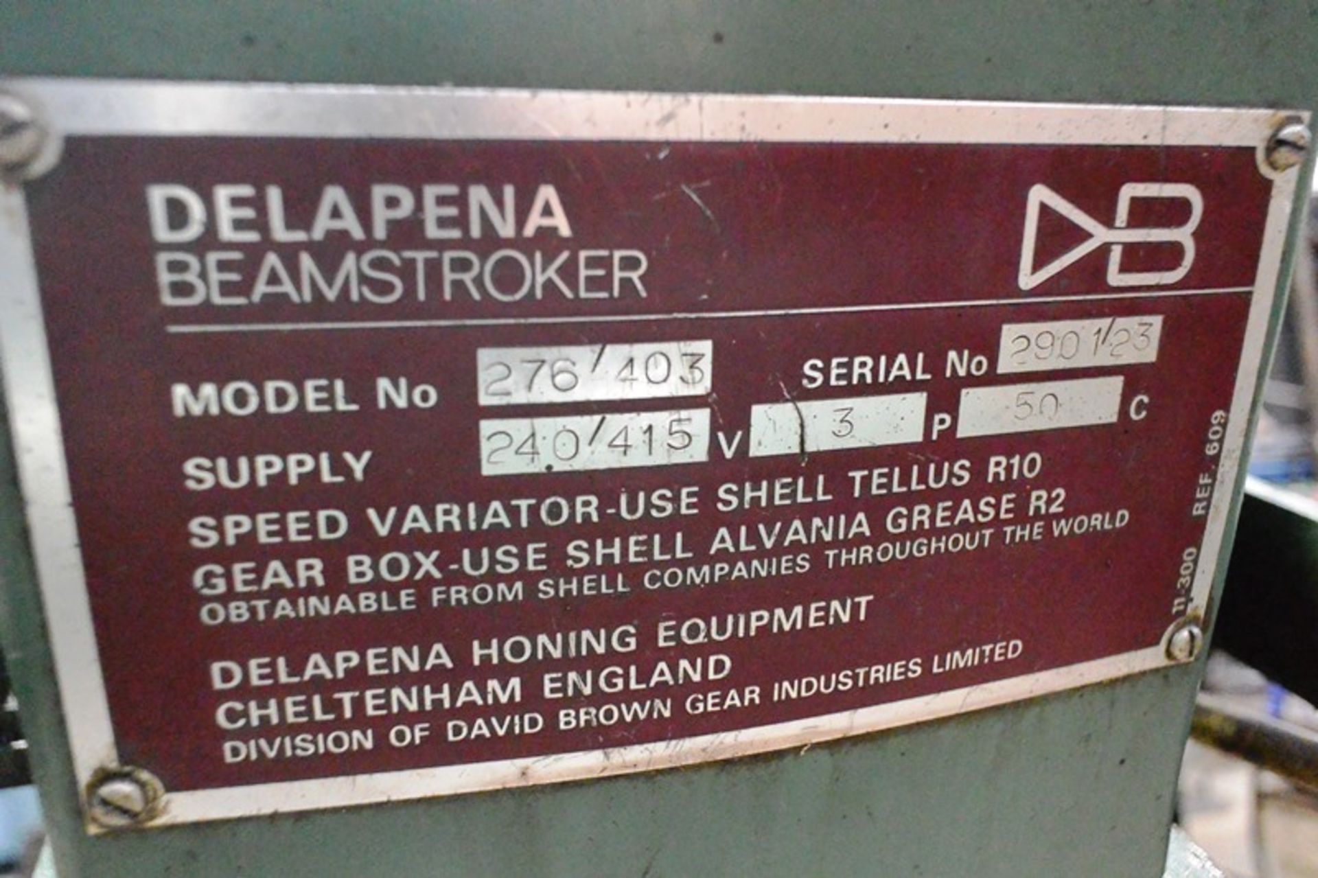 Delapena Auto stroker vertical honing machine, model Beam Stroker 276 / 403, serial no. 290 193, 3 - Image 5 of 7