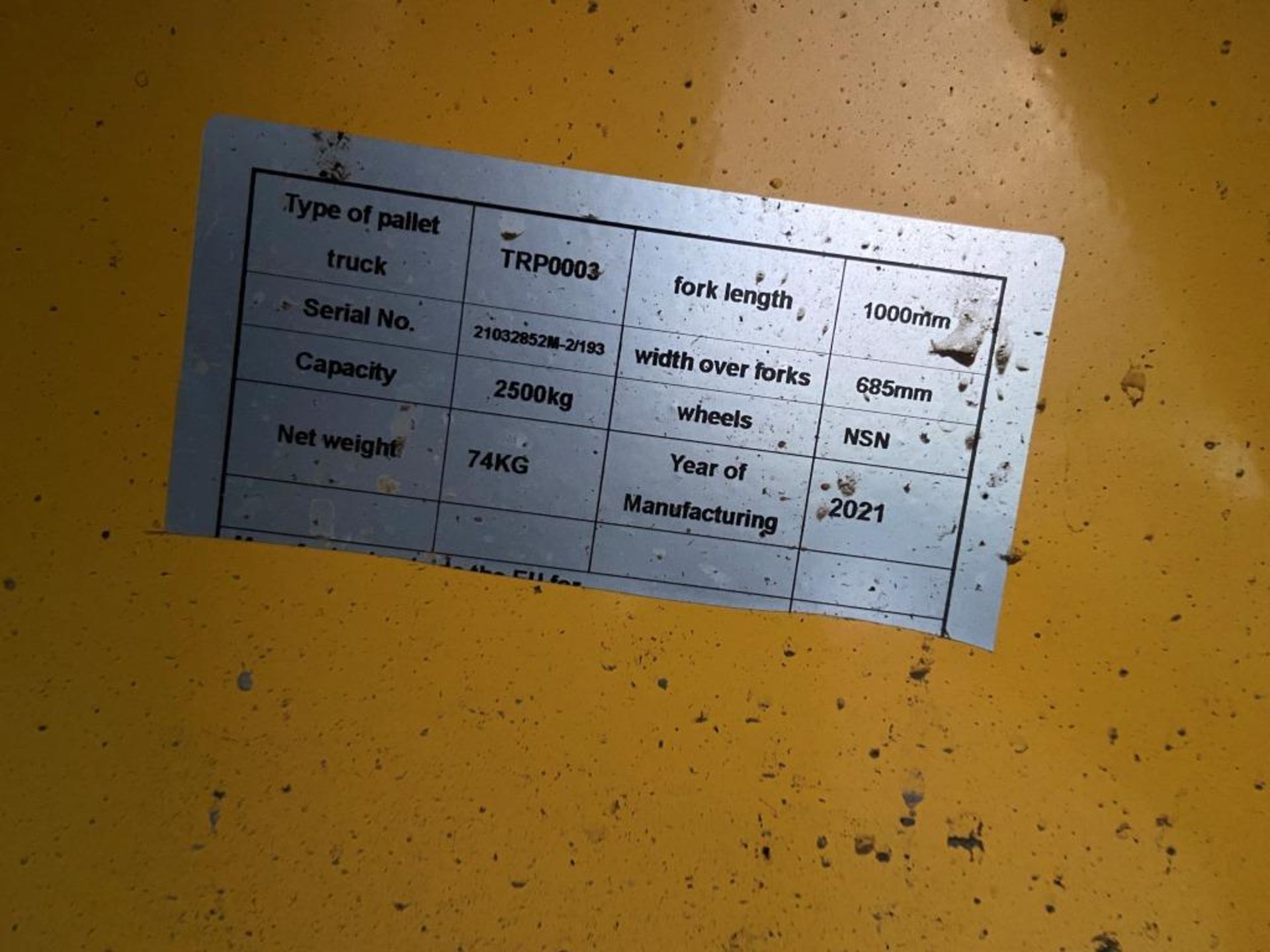 Pallet truck - Image 3 of 4