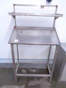 Stainless steel twin shelf work station