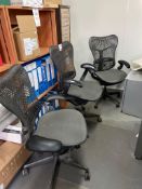 Six ergonomics office swivel chairs