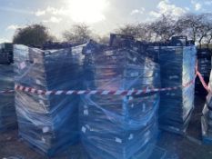 Eleven pallets of assorted plastic crates