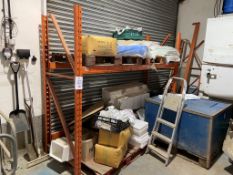 A bay of racking and minor dismantled racking (Contents not included)