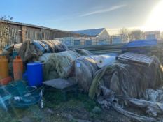 Approx. nine reels of used netting