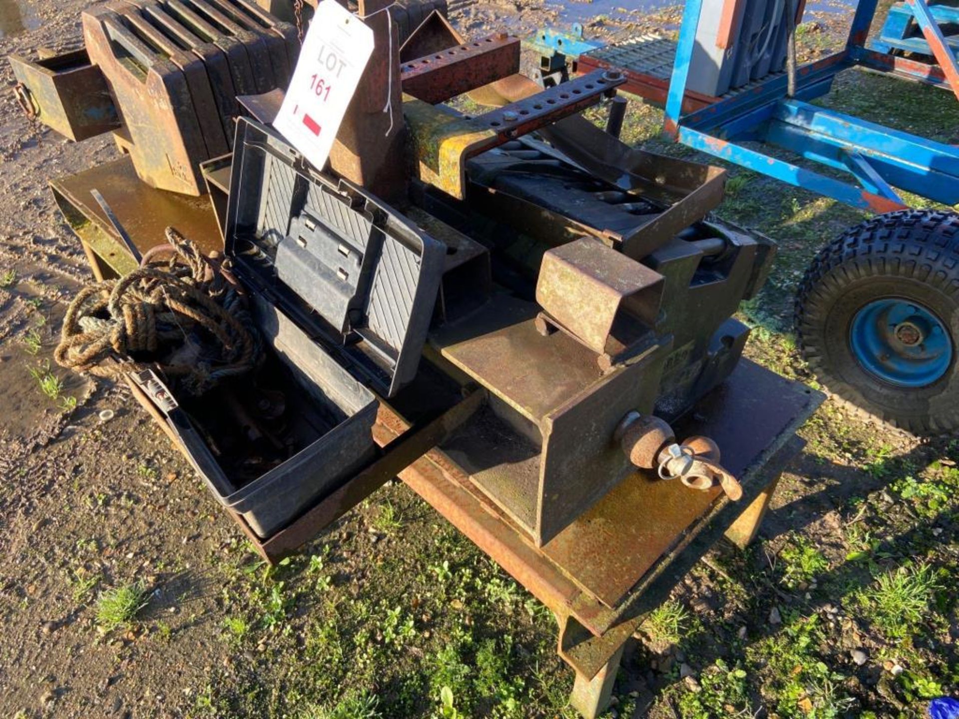 13 x 38 kg steyr tractor weights, on three point linkeage frame