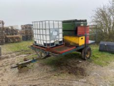 IBC and diesel farm trailer (remaining contents to be removed with lot)