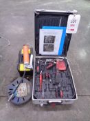 TecTake tool box and assorted hand tools