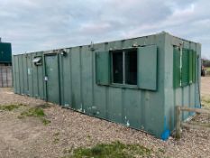 30ft portable welfare unit comprising canteen and toilets