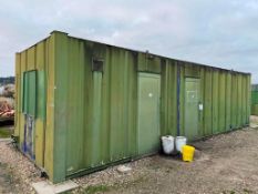 30ft portable welfare unit comprising canteen and kitchen