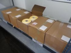 Five boxes of plain white 100 x 73mm labels