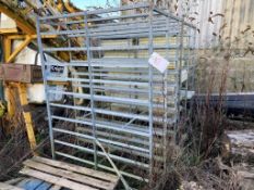 Two galvanised steel multi shelf storage racking