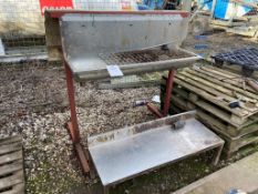 Steel framed double sided drainage station and stainless steel low level sink