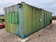 30ft portable welfare unit comprising canteen and kitchen