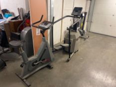 Fitness equipment to include Life fitness 9100 life cycle, life fitness 9500 light step, rowing
