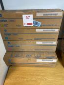 Set of four Konica Minolta TN616 printer cartridges, Black magenta Cyan and yellow
