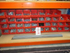 Fasteners and studding on one shelf