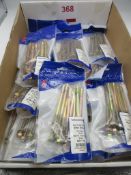 Approximately 17 packs of through bolts various sizes