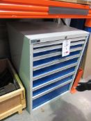 Huni seven drawer cabinet 72cm x 72cm x 100cm High - loaded to suitable transport