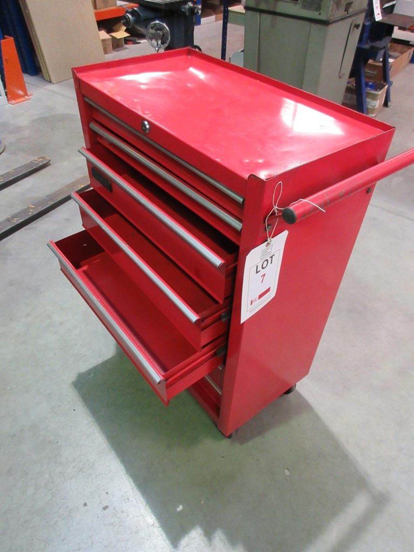 Red tool cabinet, 24" x 13" x 35" high