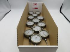 Twelve dial gauges