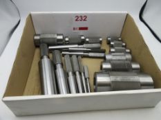 Internal and external morse taper gauges 0 to 5 Morse taper 6,7,9 B&S taper