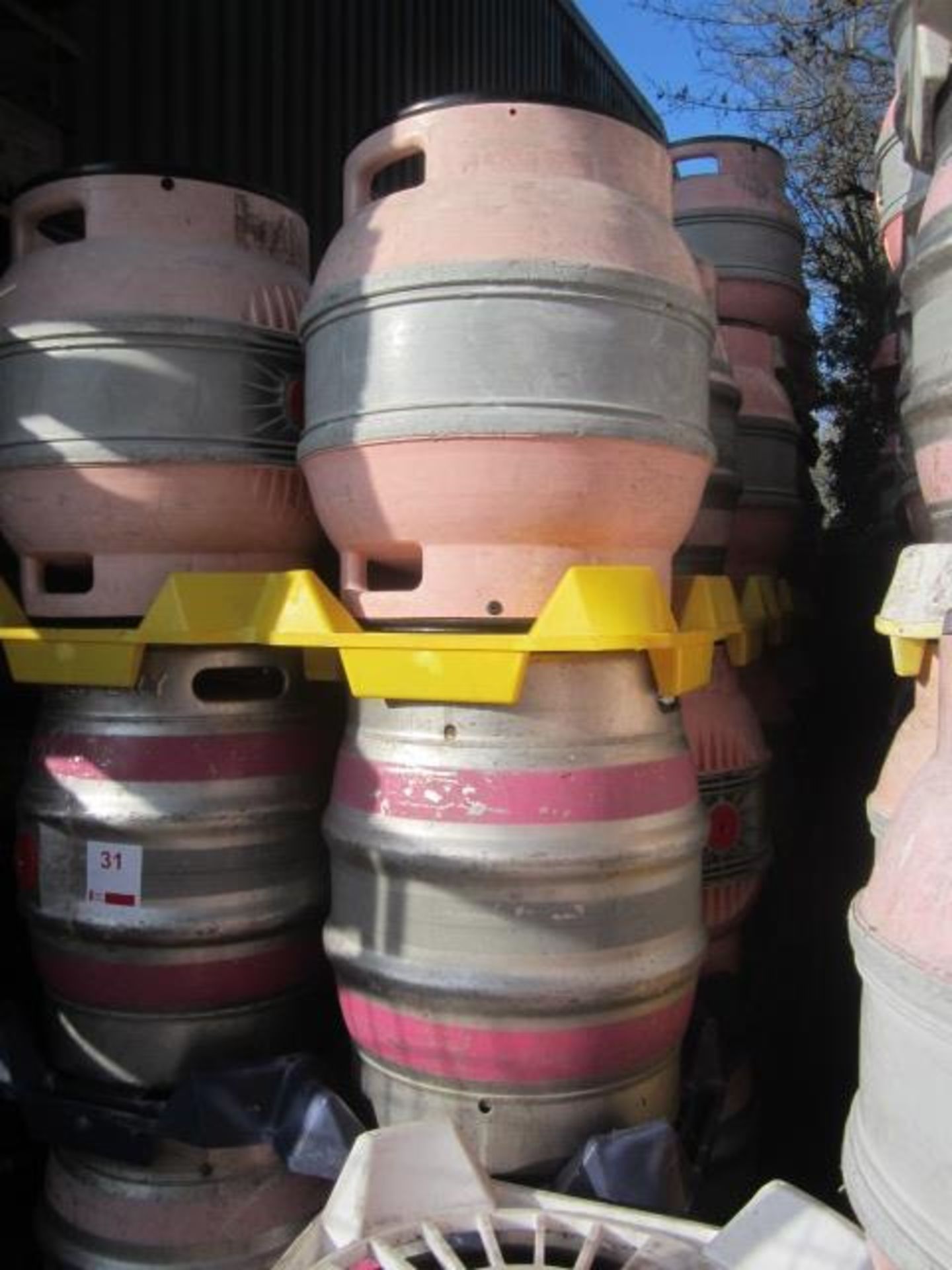 Fifty four 9 gallon mixed metal and plastic casks and seven plastic cask trays - Image 2 of 2