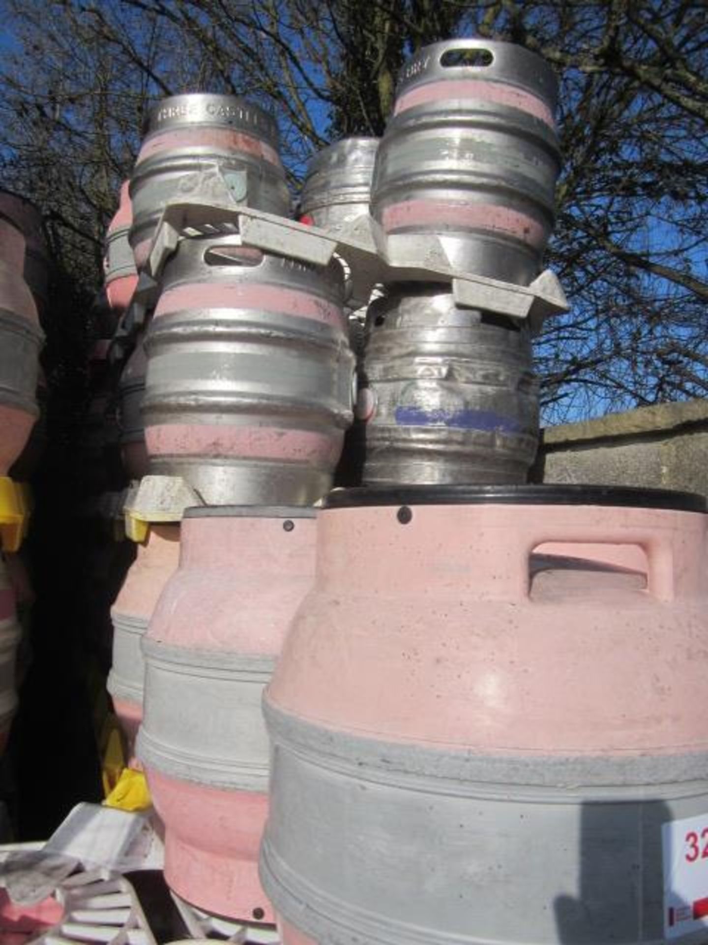 Seventy five 9 gallon mixed metal and plastic casks and ten plastic cask trays - Image 2 of 3