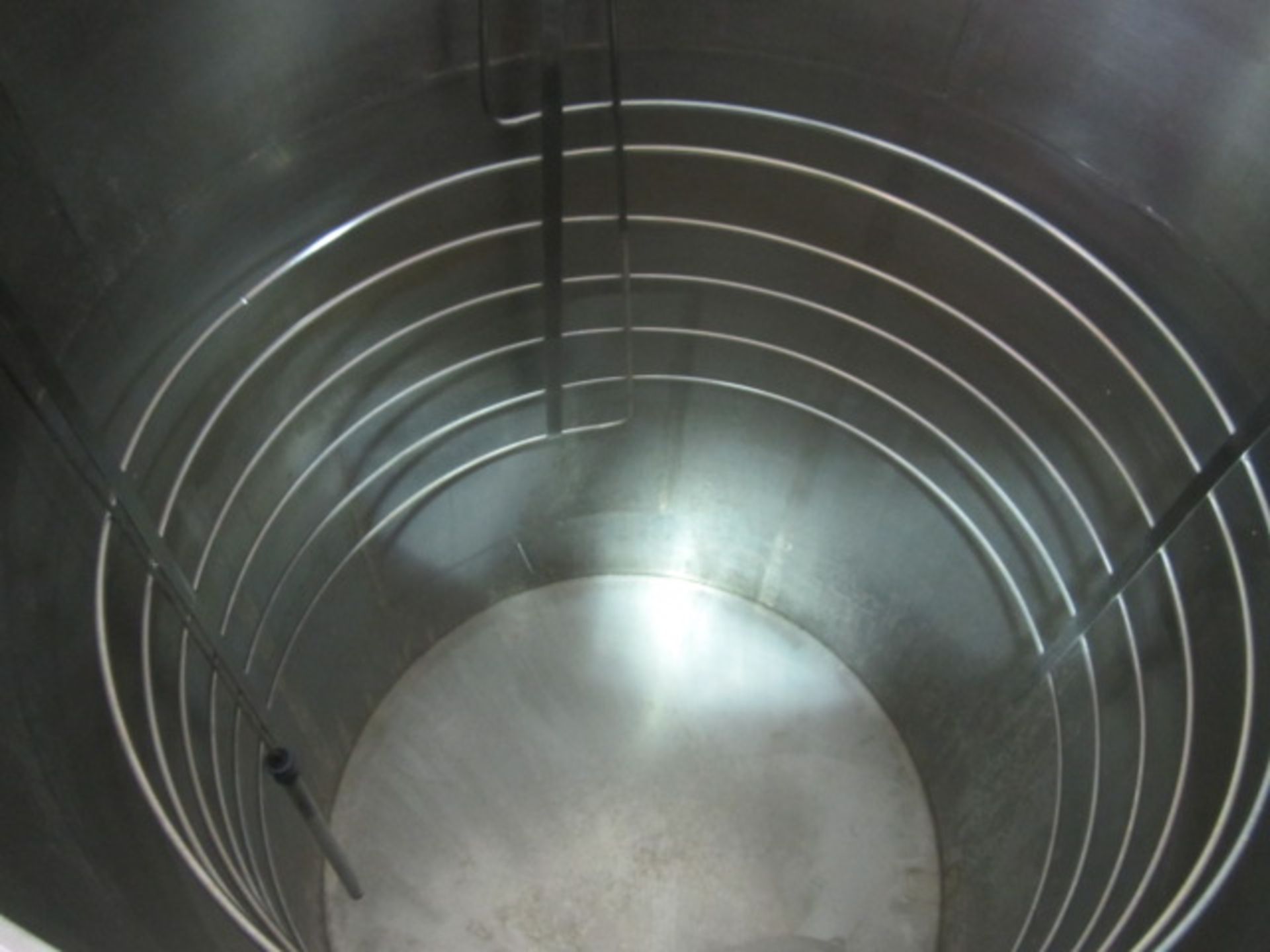Stainless steel fermenting tank on three legged stand, with filling and drainage taps, 1200mm - Image 3 of 3