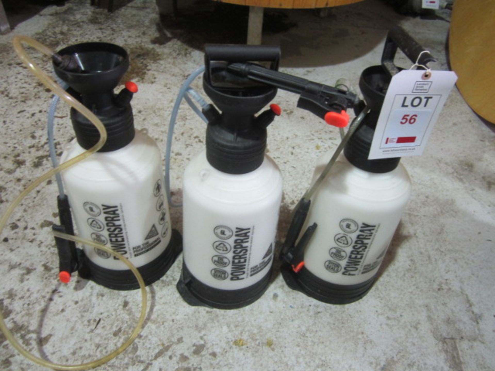 Three Powerspray 6L portable sprayers