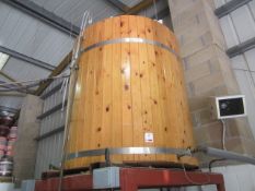 PBC Brewery Solutions stainless steel timber clad cold water tank for 6 barrel brewing system,