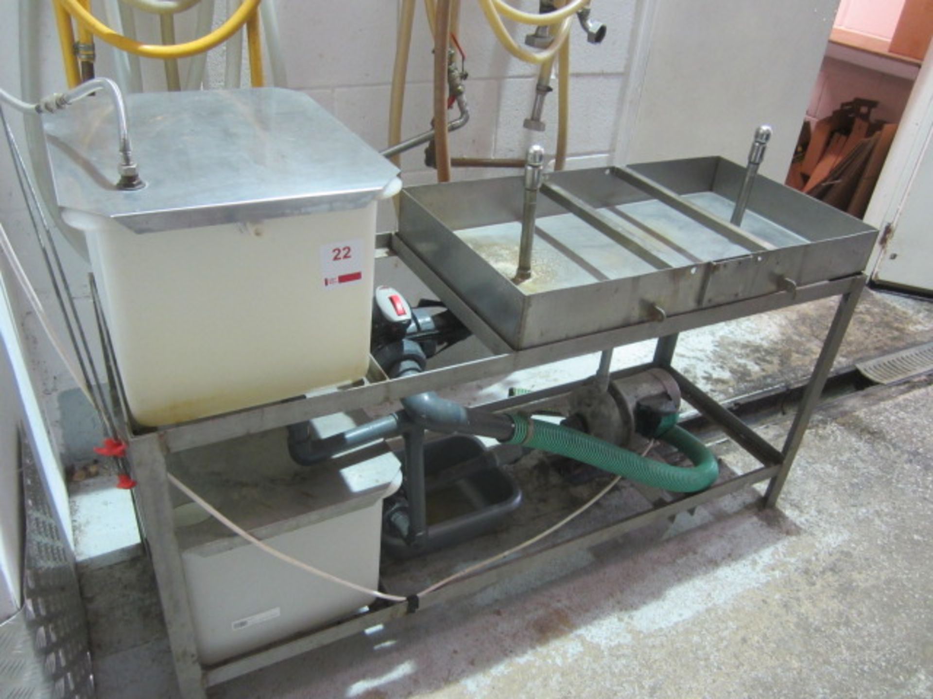 PBC Brewery Solutions twin station cask washer, stainless steel, dimensions 520 x 1530mm (2006)