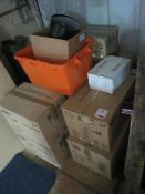 Two plastic 22 litre fermentation tanks, assorted optics, spirits stands and glassware