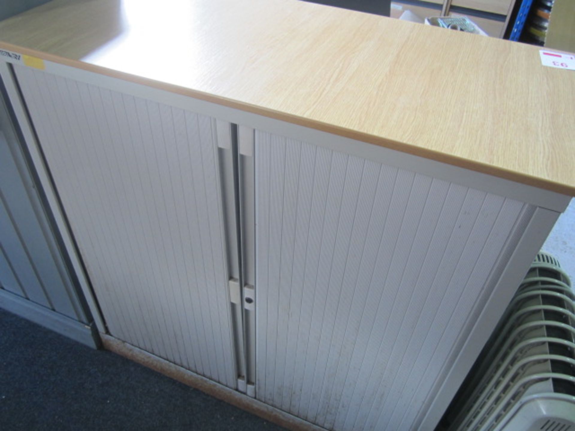Bisley twin sliding roller shutter door filing cabinet, 1050 x 470 x 1030mm - excluding contents