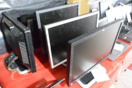 Six various LCD flat screen monitors (no power leads)