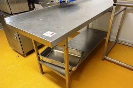 Stainless steel twin shelf rectangular table