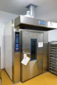 Polin Roto 8095, stainless steel LPG fired, rotary rack oven (2005)