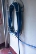 Stainless steel wall mounted hose rack and hose