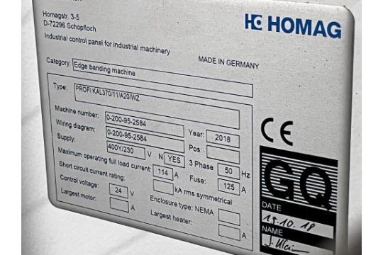 Homag type Profi KAL 370/11/A20/WZ - Image 18 of 29