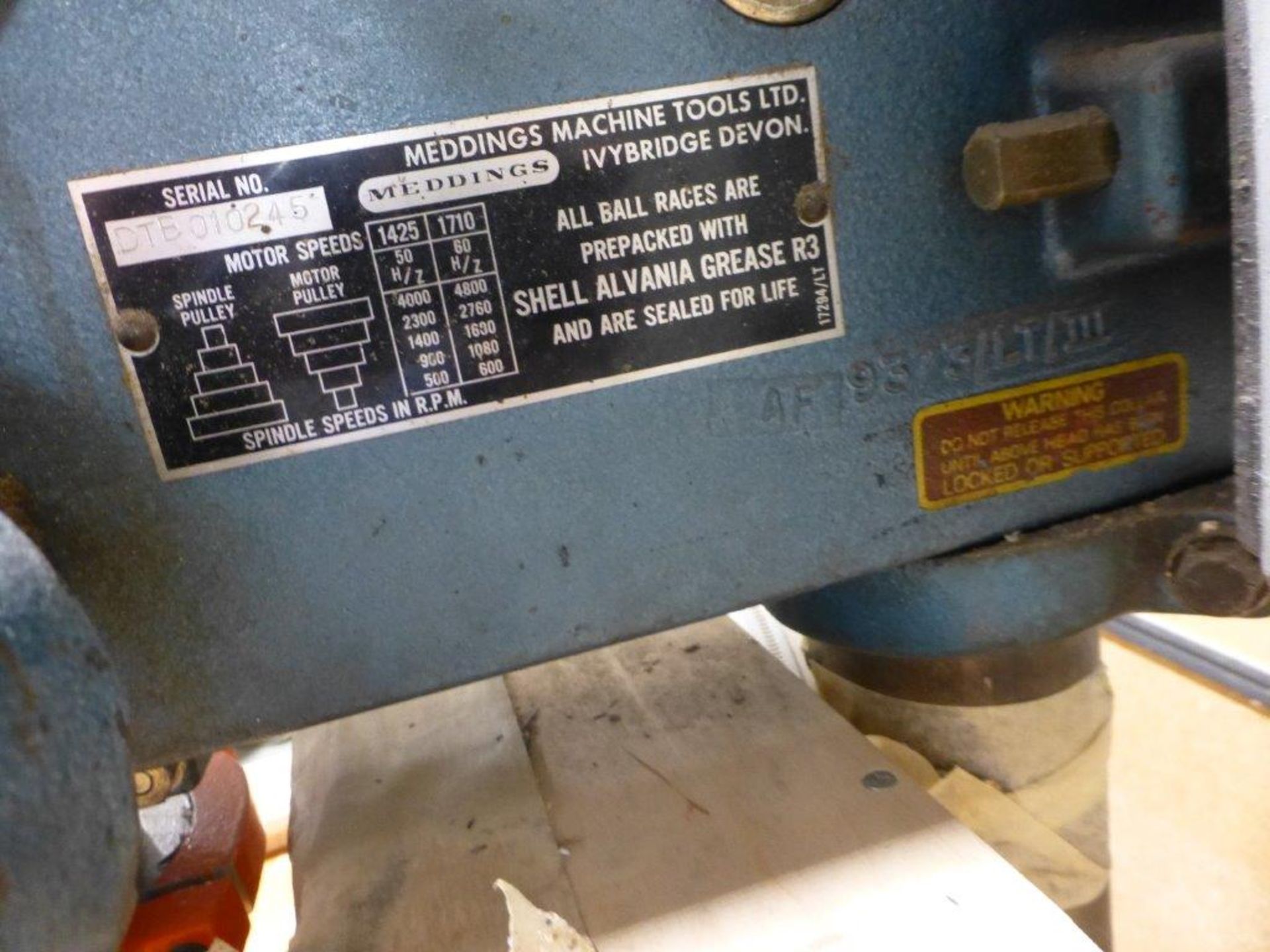 Meddings DTB pedestal drill - Image 2 of 2