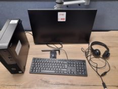 Dell i3 PC with Dell 24” flat screen monitor with keyboard  (no monitor stand)