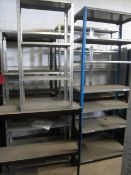 Eight bays of various bolted stores racking