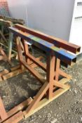 Two steel trestles