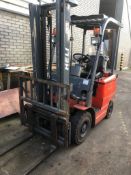 Grant Handling Heli AC FP150 FR15G 1500kg electric forklift truck and charger, Serial No. DB1109,