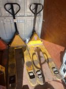 2 manual pallet trucks