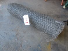 Part reel of galvanised wire netting, approx. height 1m