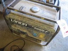 Loncin 300-F petrol generator, 2300w, rated voltage 115/230v