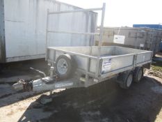 Ifor Williams type 2CB, variant LM35 twin axle dropside trailer, ID no: SCKD00000H5145384 (2017)