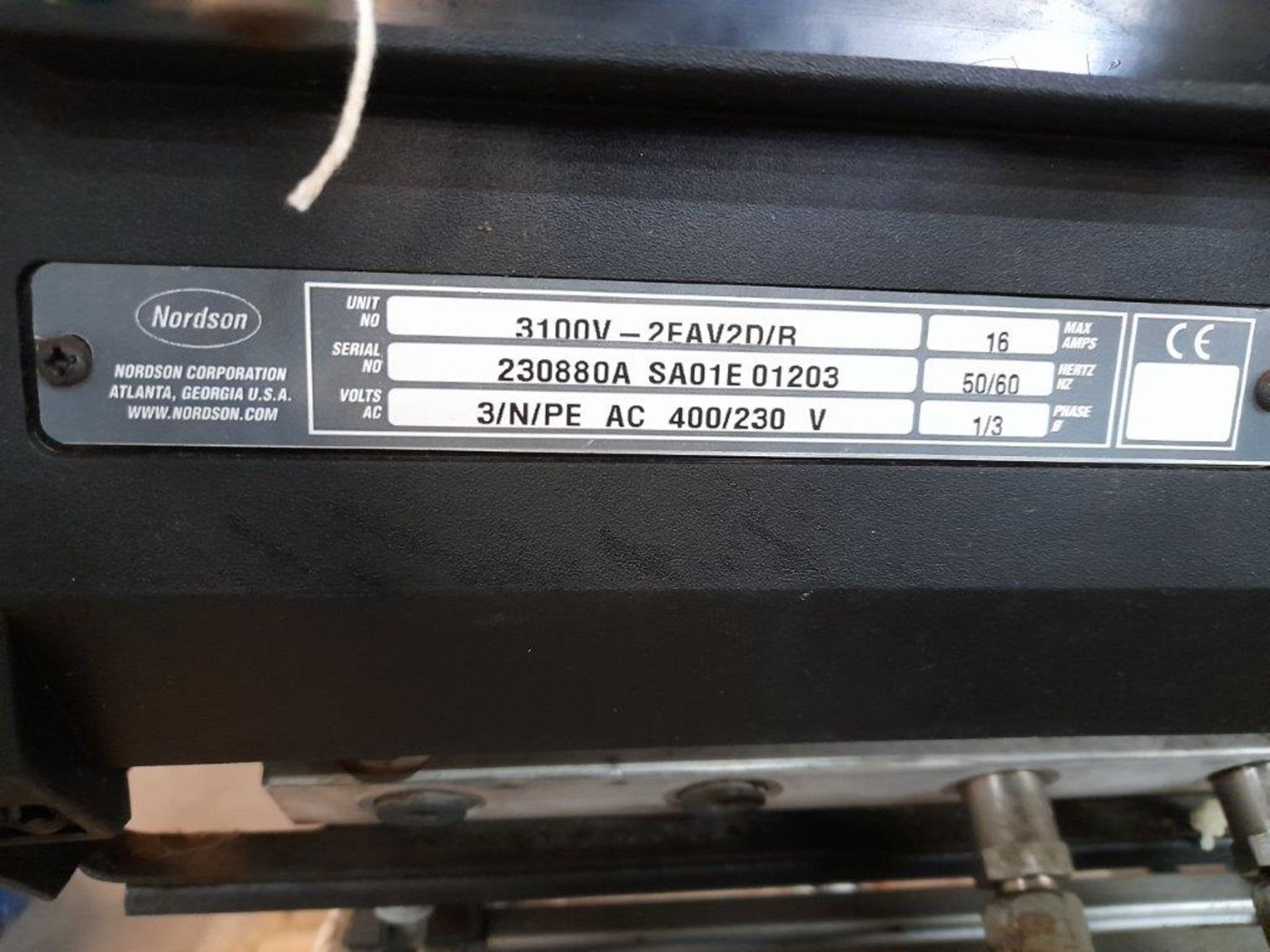 Nordson Series 3100V hot melt applicator Serial No. 230880A SA01E 01203 Electric operation 3100V/ - Image 2 of 4