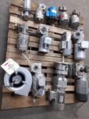 Pallet containing 13 x assorted electric motors