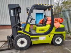 Clark CMP50SL LPG powered forklift truck, serial no. CMP 450L-0646-9585KF (2008), basic capacity