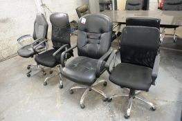 Four swivel chairs